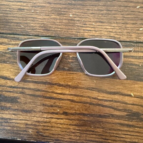 Geometric Frame Double Beam Sun Protection Sun Glasses in Coffee Brown - Picture 5 of 6